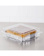 Dart Staylock Clear PET Plastic Large Hinged Square Lid Food Container with Bakery - pet55uti