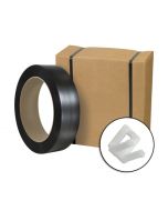 1/2 inch x 3000 feet Postal Approved Poly Strapping Kit w/ 300 Plastic Buckles & Tensioning Tool