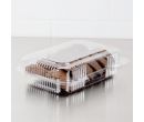 Dart Staylock Clear PET Plastic Medium Hinged Lid Dome Food Container with Cookies - PET32UT1