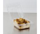 Dart StayLock Clear PET Plastic Square Hinged Lid Deli Containers with food - C20UTD