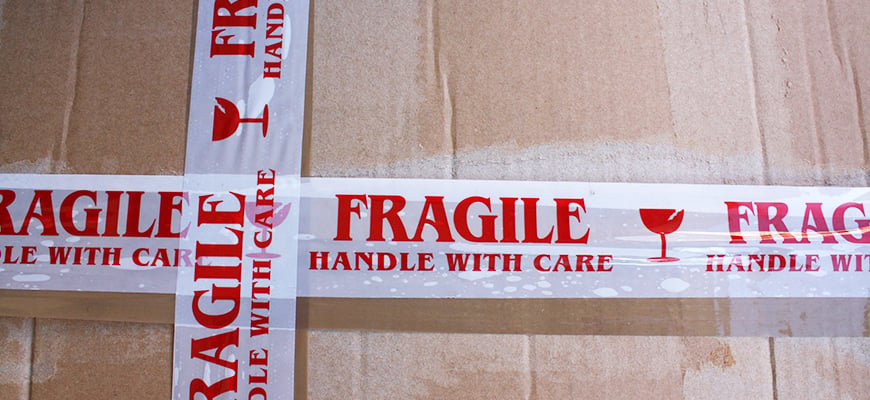 fragile labeled box