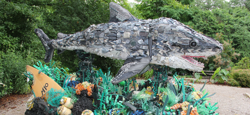 Shark Plastic Waste Sculpture